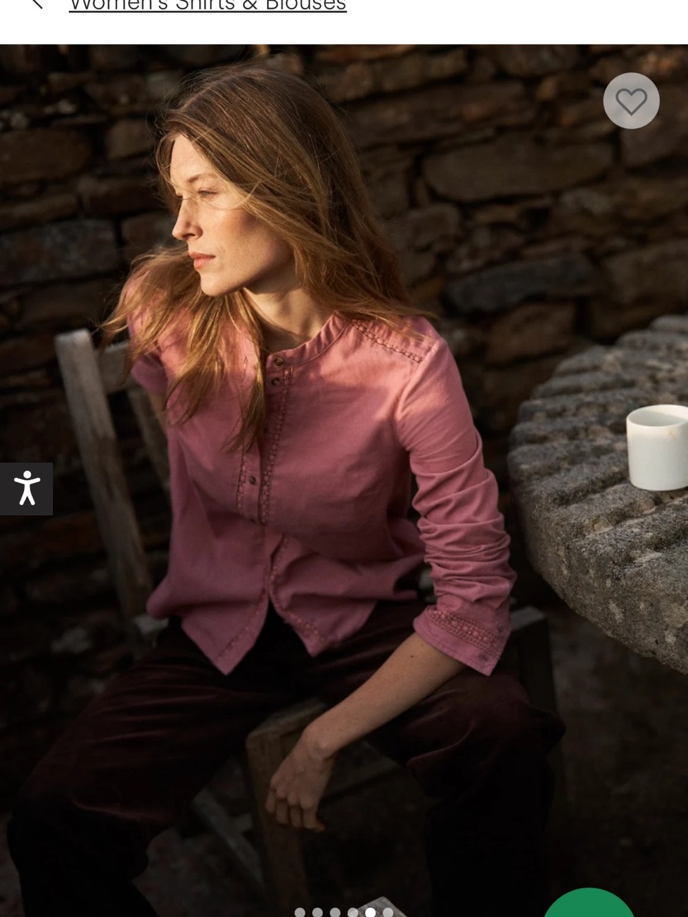Victoria Cord shirt in Blushing Rose